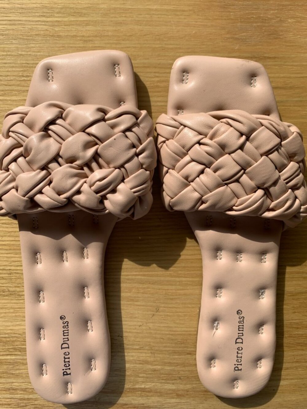 Pierre Dumas Starling Sandal | Pink | Size 8.5 | Woven Strappy Flat Sandals